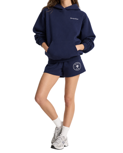 Eden Crest Hoodie - Navy/White