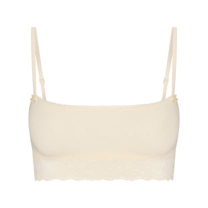 Lightweight Cotton Straight Neck Bralette