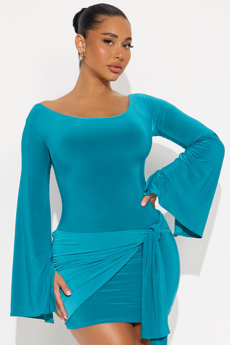 In My Layne Mini Dress - Teal