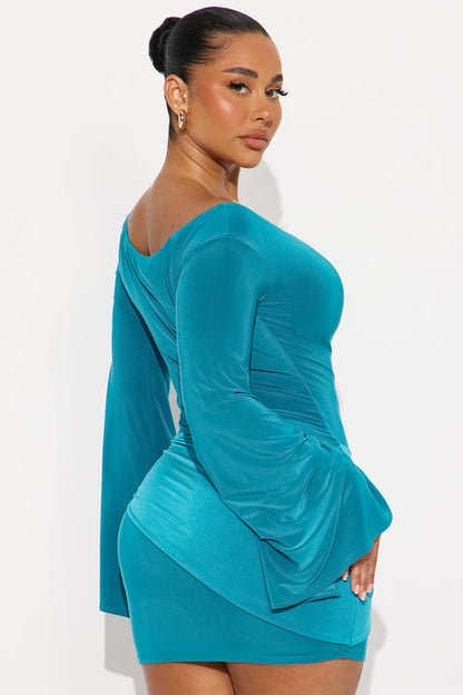 In My Layne Mini Dress - Teal