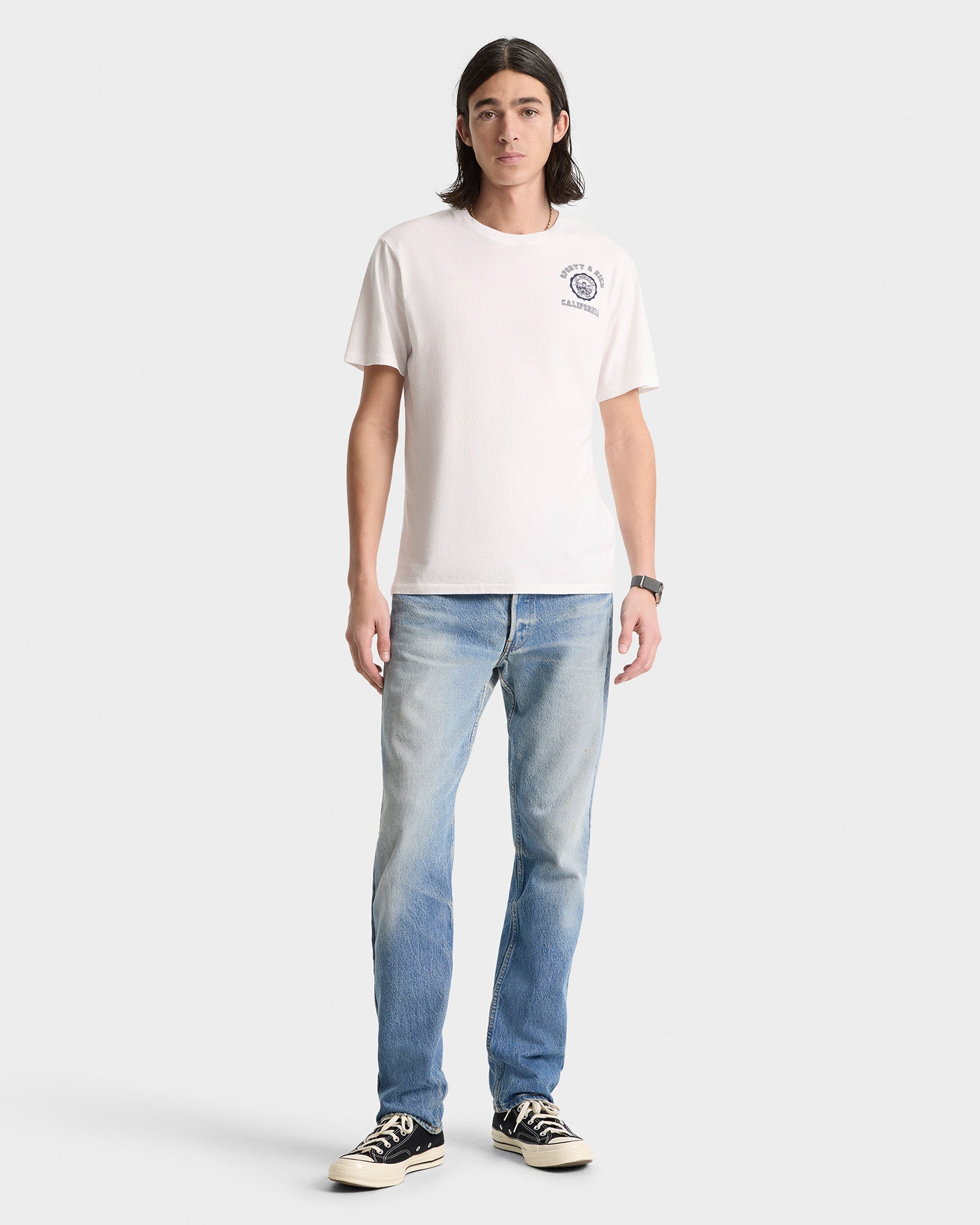 California Emblem Soft T-Shirt - White/Navy