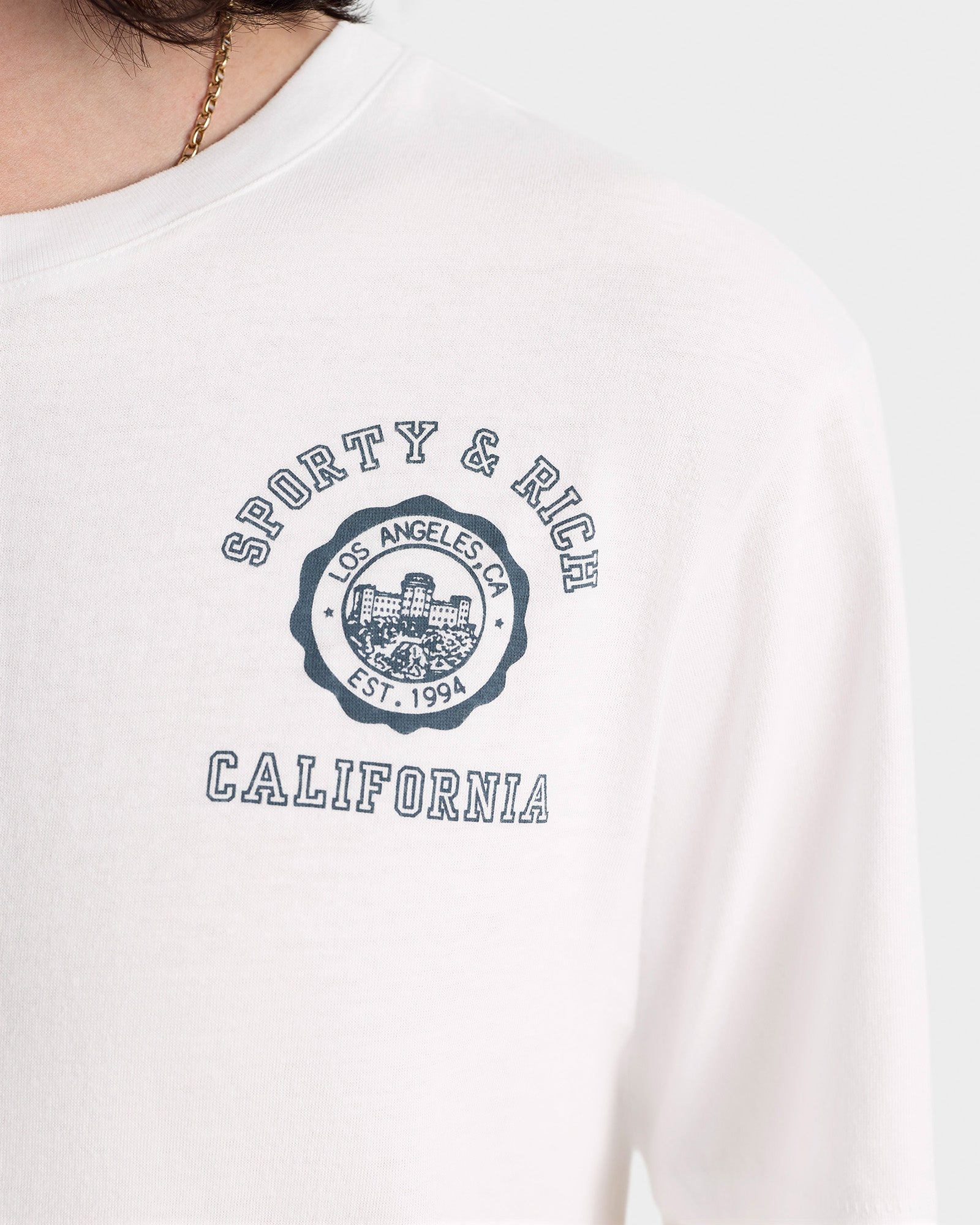 California Emblem Soft T-Shirt - White/Navy
