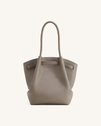 Hana Column Tote Bag - Taupe
