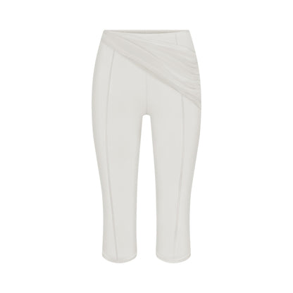 Ultra Fine Mesh Draped Capri