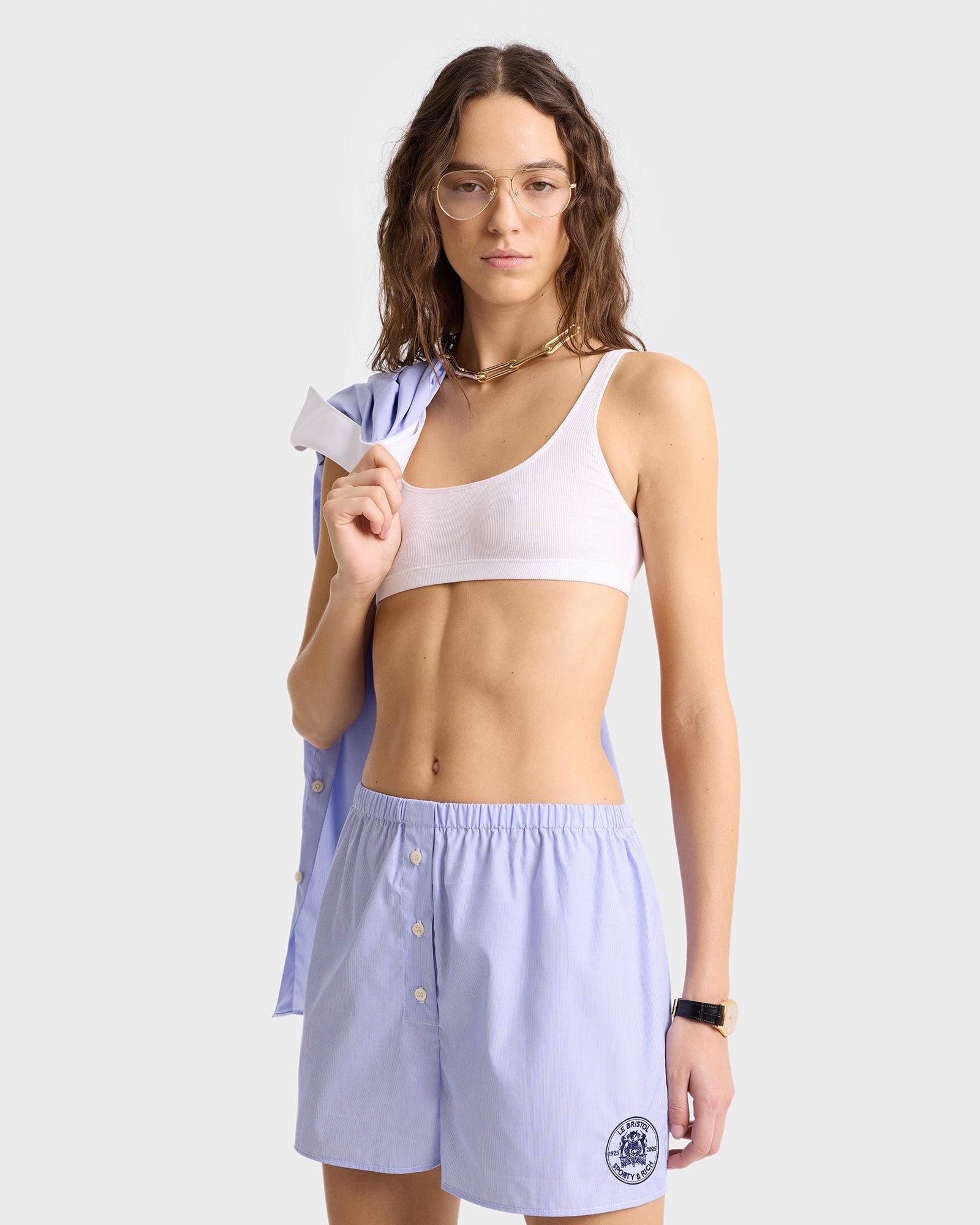 Bristol Crest Boxer Short - White/Navy