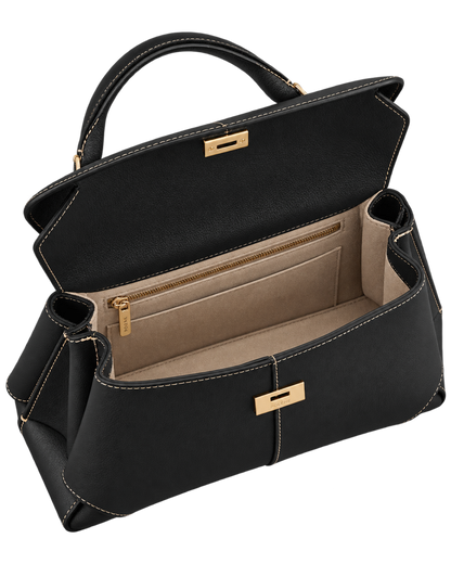 Mokki Edition Textured Black with Ecru Stitching