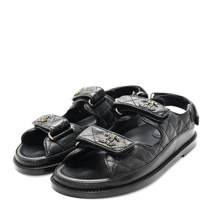 Grained Calfskin Velcro Dad Sandals
