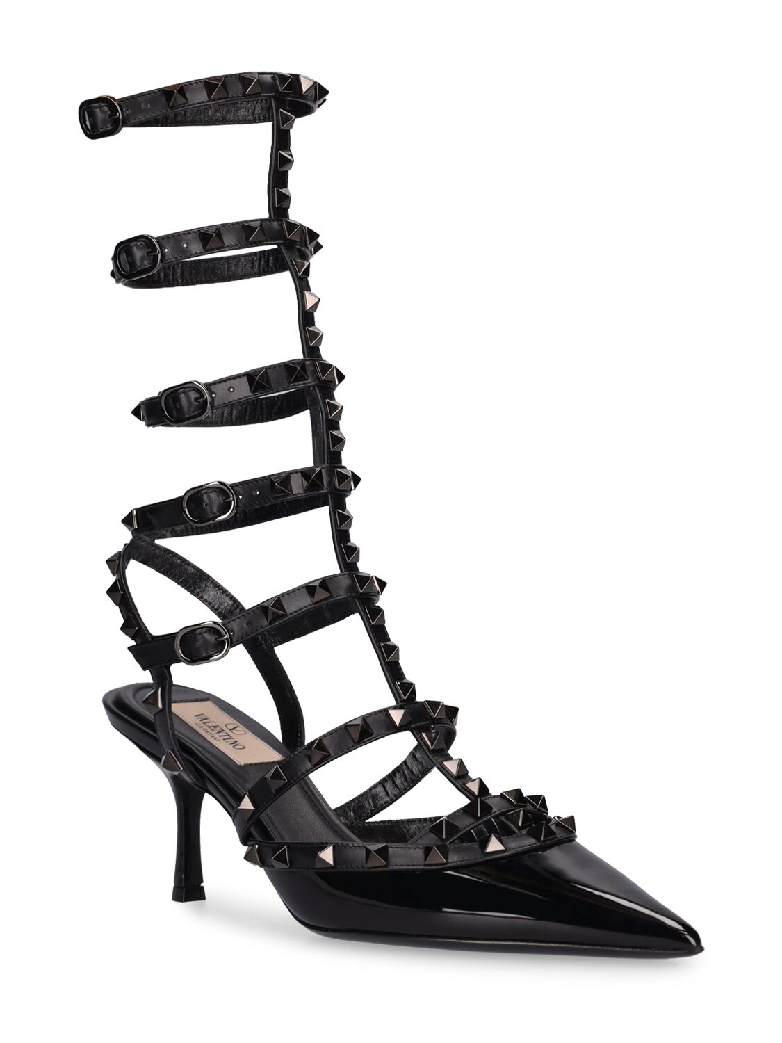 Valentino Garavani Valentino Garavani 70mm Rockstud patent leather pumps - Size: UK 2 Heels | Shop From The Mirage