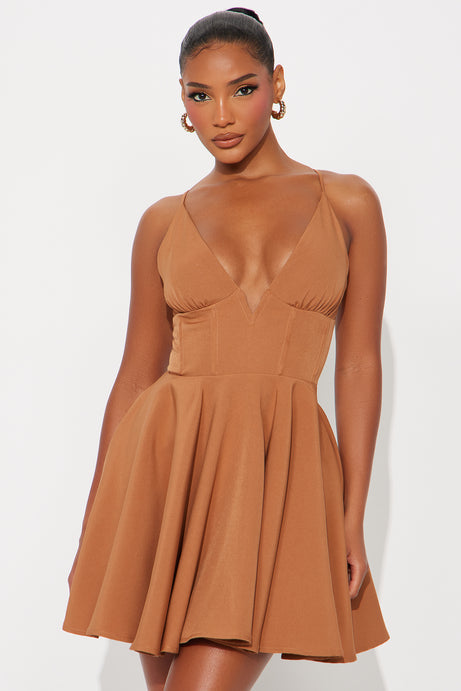 Astoria Corset Mini Dress - Mocha