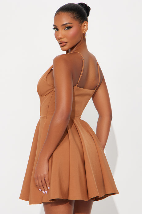 Astoria Corset Mini Dress - Mocha