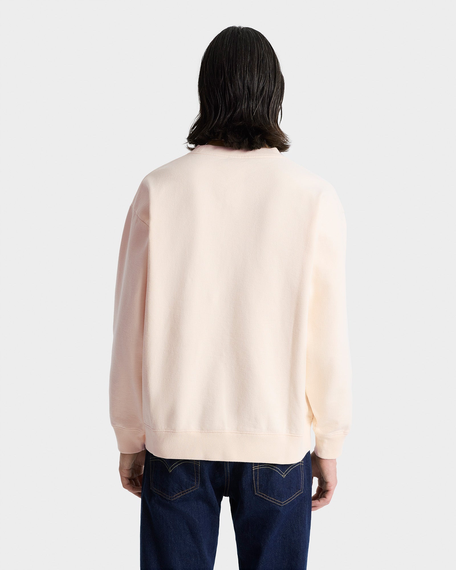 Wellness Club Embroidered Crewneck - Cream/Navy