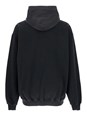 Represent Black Hoodie with Fixed Hood and Maxi Print on the Front in Cotton Man