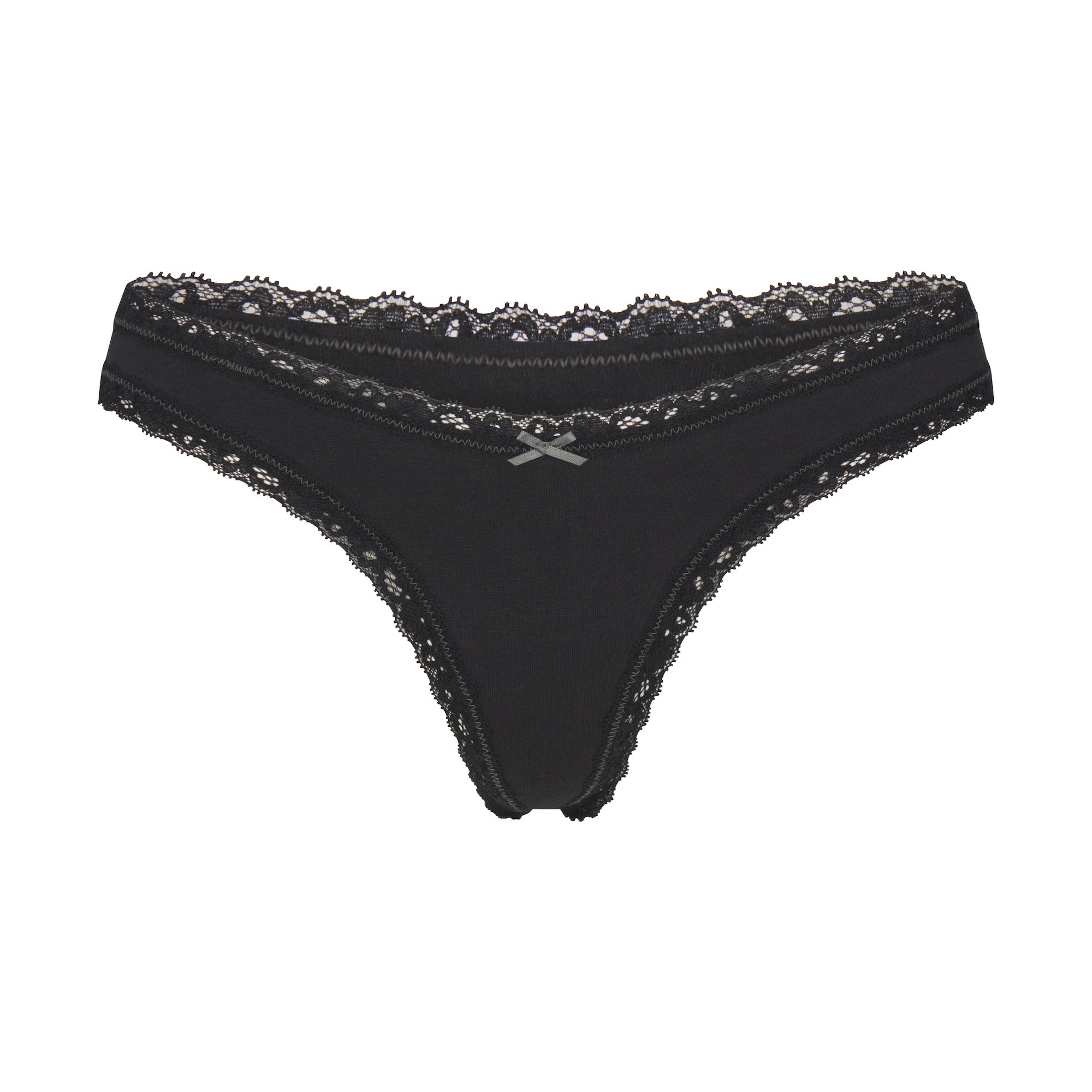 Lightweight Cotton Lace Thong