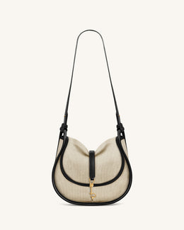 Arla Small Hobo Bag - Black Canvas