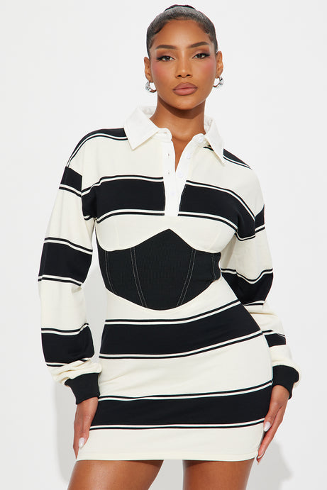 Never Met You Mini Dress - Black/White