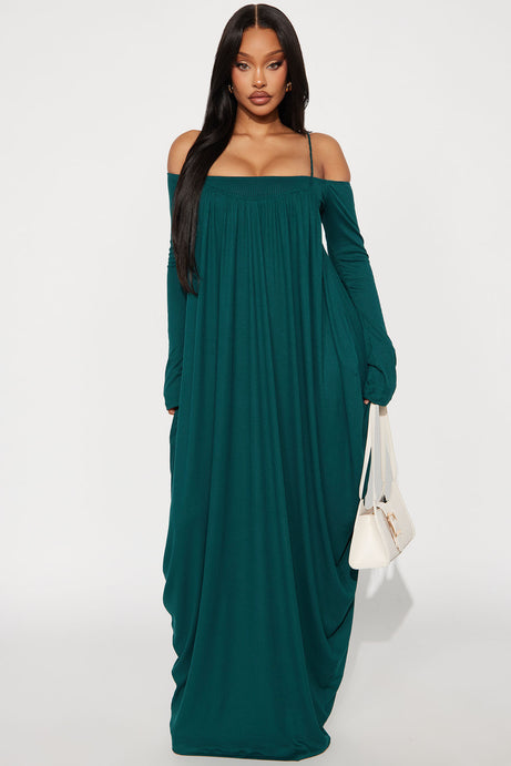 Between Us Maxi Dress Set - Hunter