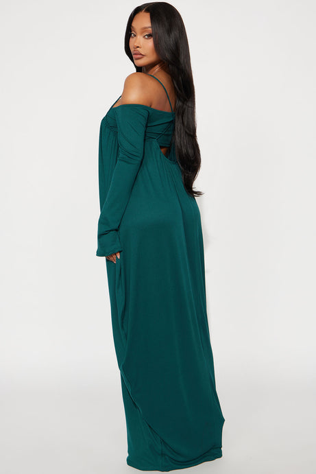 Between Us Maxi Dress Set - Hunter