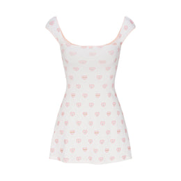 Logo Pointelle Mini Dress