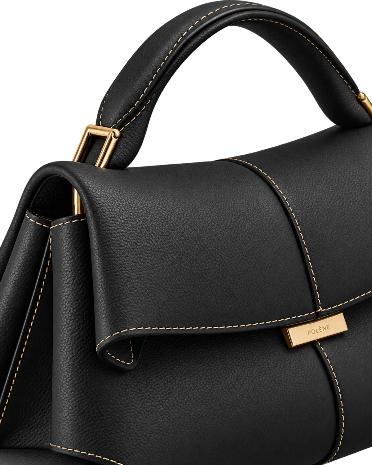 Mokki Edition Textured Black with Ecru Stitching