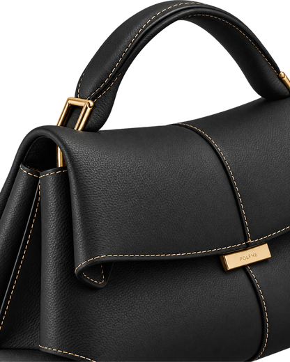 Mokki Edition Textured Black with Ecru Stitching