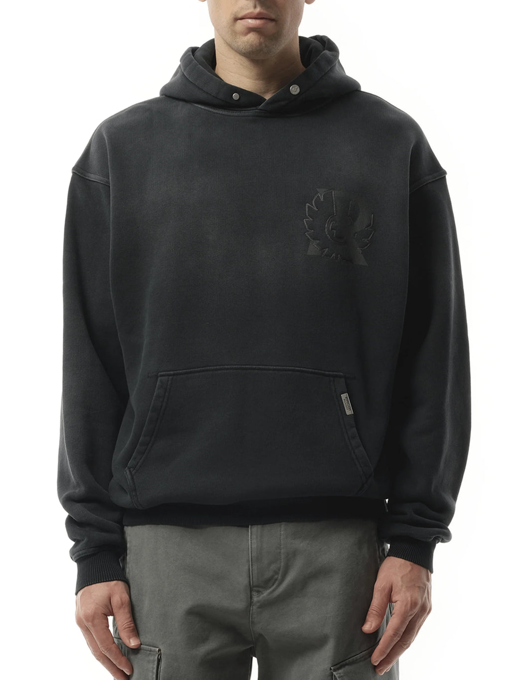Represent X Belstaff Outline Phoenix Hoodie in Shadow