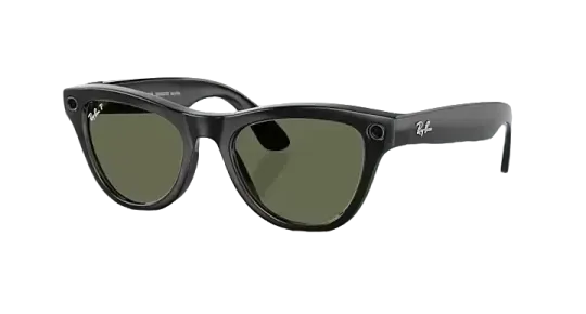 Ray Ban Meta Skyler Shiny Black Lenses - G-15 Green