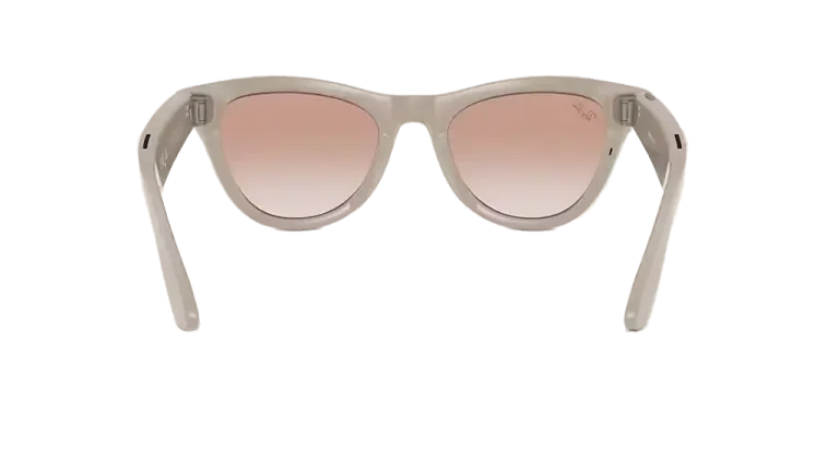 Ray Ban Meta Skyler 'Shiny Chalky Gray' Lenses- Cinnamon Pink