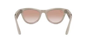 Ray Ban Meta Skyler 'Shiny Chalky Gray' Lenses- Cinnamon Pink