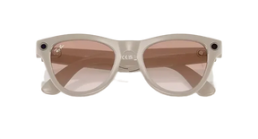 Ray Ban Meta Skyler 'Shiny Chalky Gray' Lenses- Cinnamon Pink