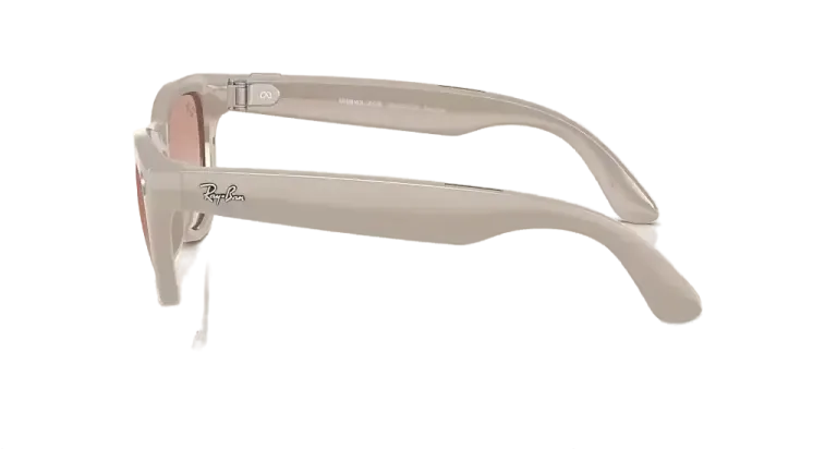 Ray Ban Meta Skyler 'Shiny Chalky Gray' Lenses- Cinnamon Pink