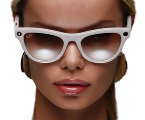 Ray Ban Meta Skyler 'Shiny Chalky Gray' Lenses- Cinnamon Pink