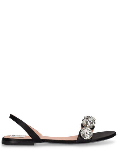 Moschino Moschino 5mm Satin flat sandals - Size: UK 2 Flats | Shop From The Mirage