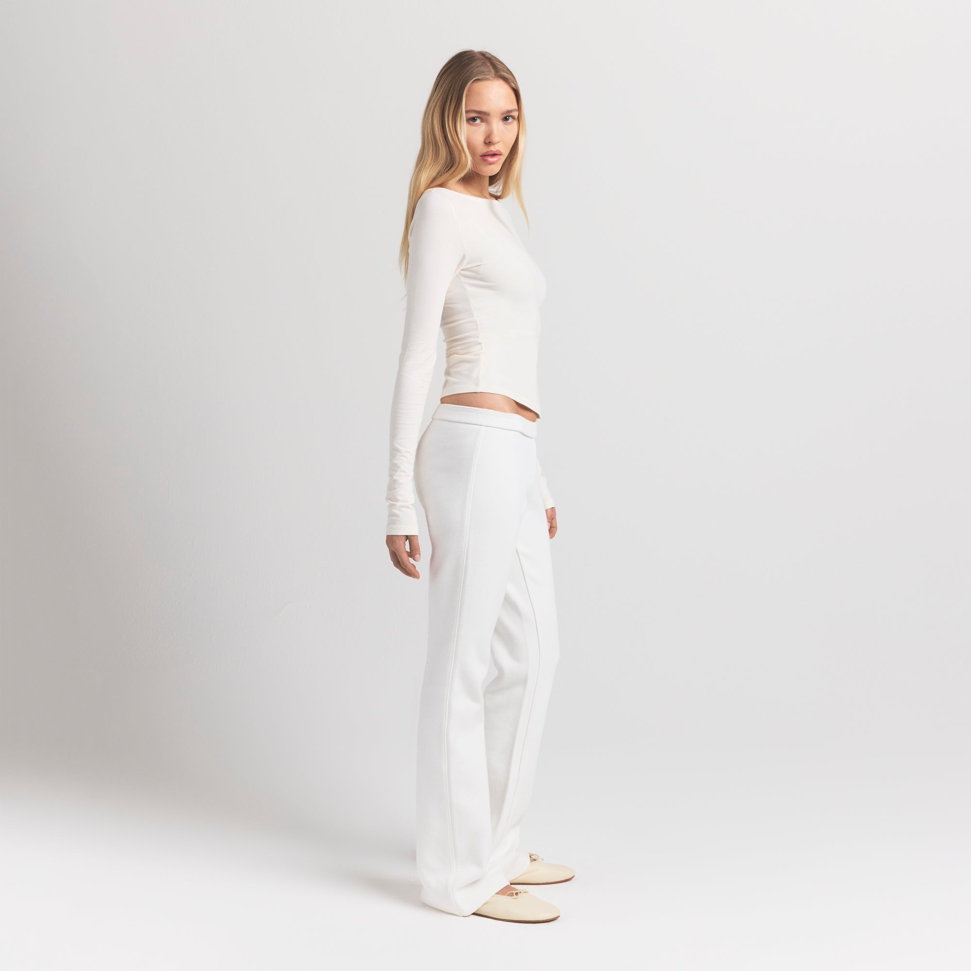 Cotton Fleece Slim Pant