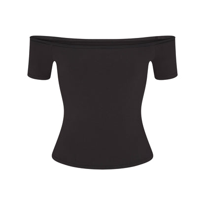 Cotton Jersey Off the Shoulder Top