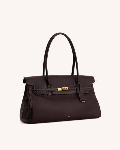 Yara Large Shoulder Bag - Dark Brown