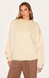 Stone Oversized Longline Sweatshirt