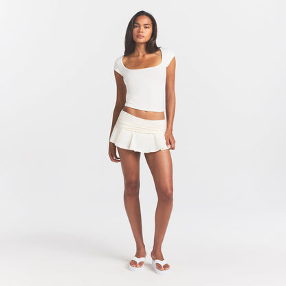 Cotton Jersey Scoop Neck T-shirt