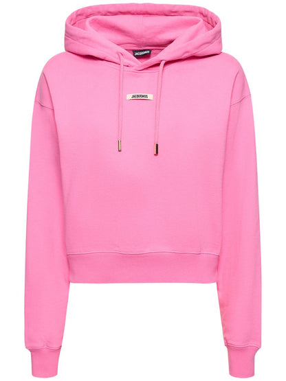 Jacquemus Jacquemus Le Hoodie Gros Grain cotton crop hoodie - Size: S Hoodies | Shop From The Mirage