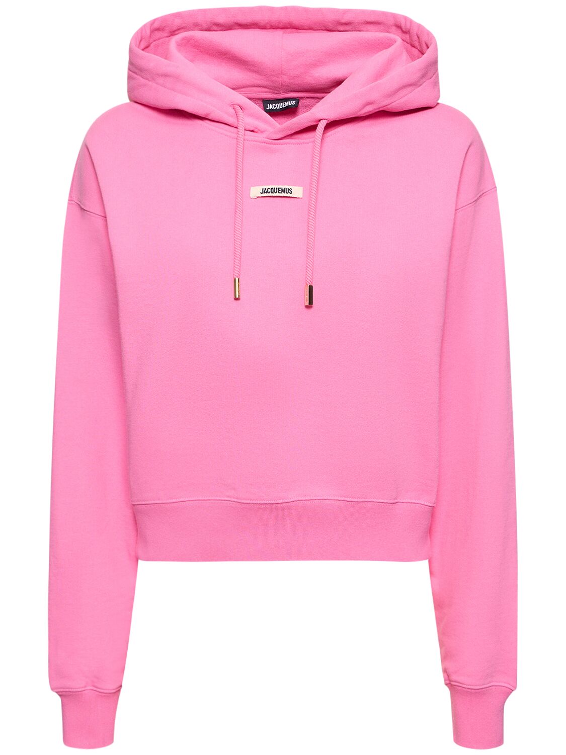 Jacquemus Le Hoodie Gros Grain cotton crop hoodie