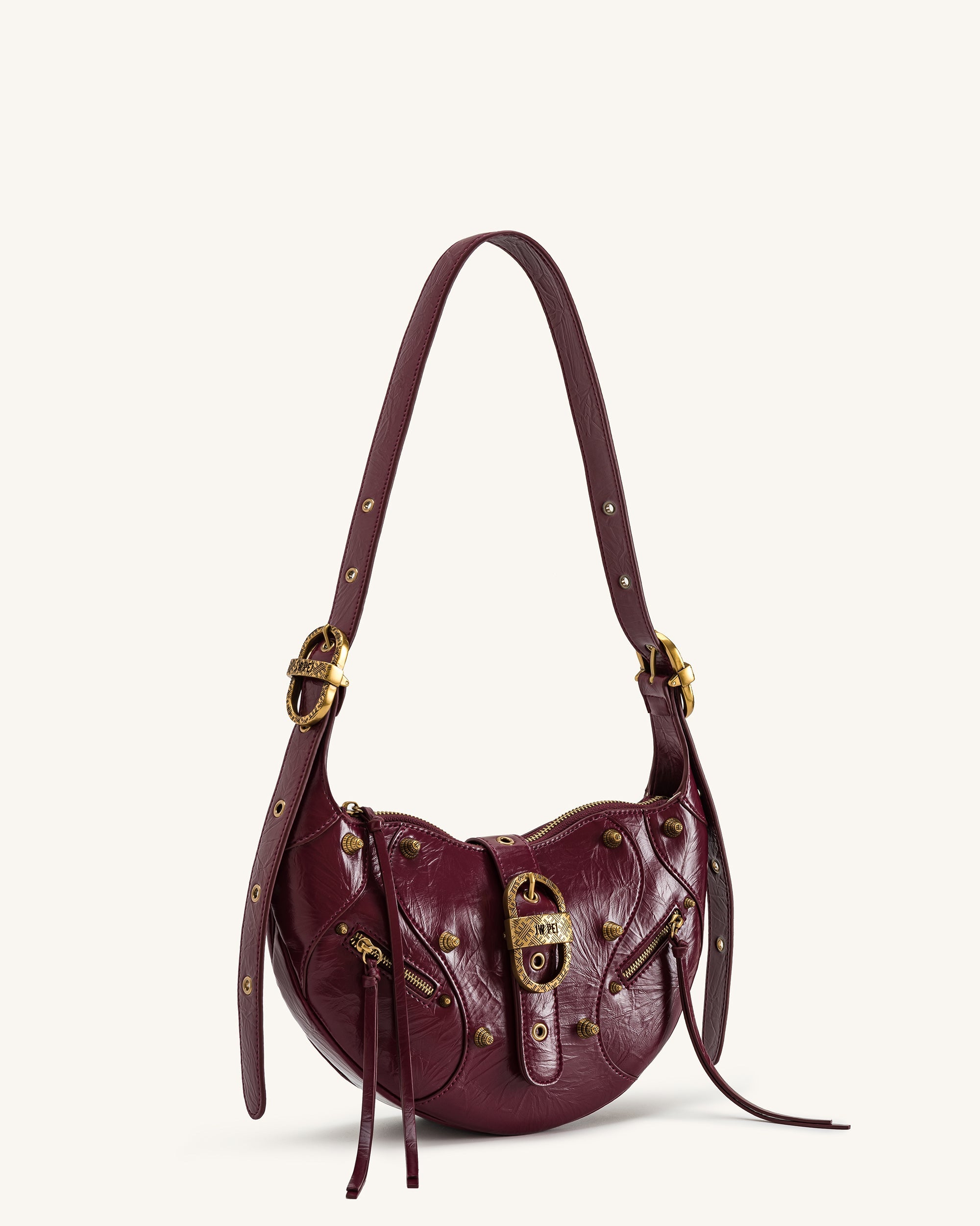 Tessa Studded Shoulder Bag - Blue Denim
