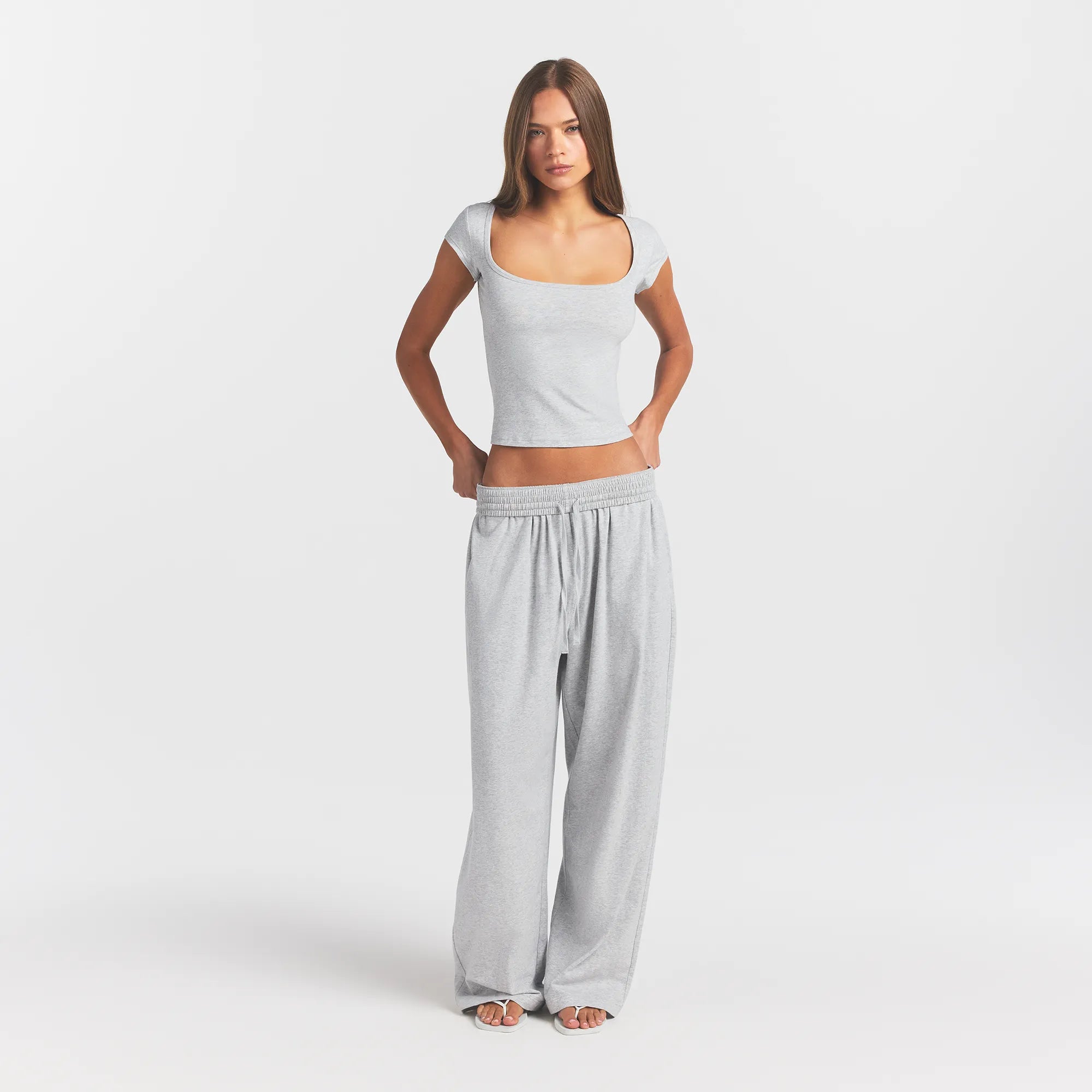 Cotton Jersey Scoop Neck T-shirt