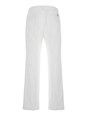 Dolce e gabbana White Five Pocket Pants with Logo Plaque on the Back in Cotton Man