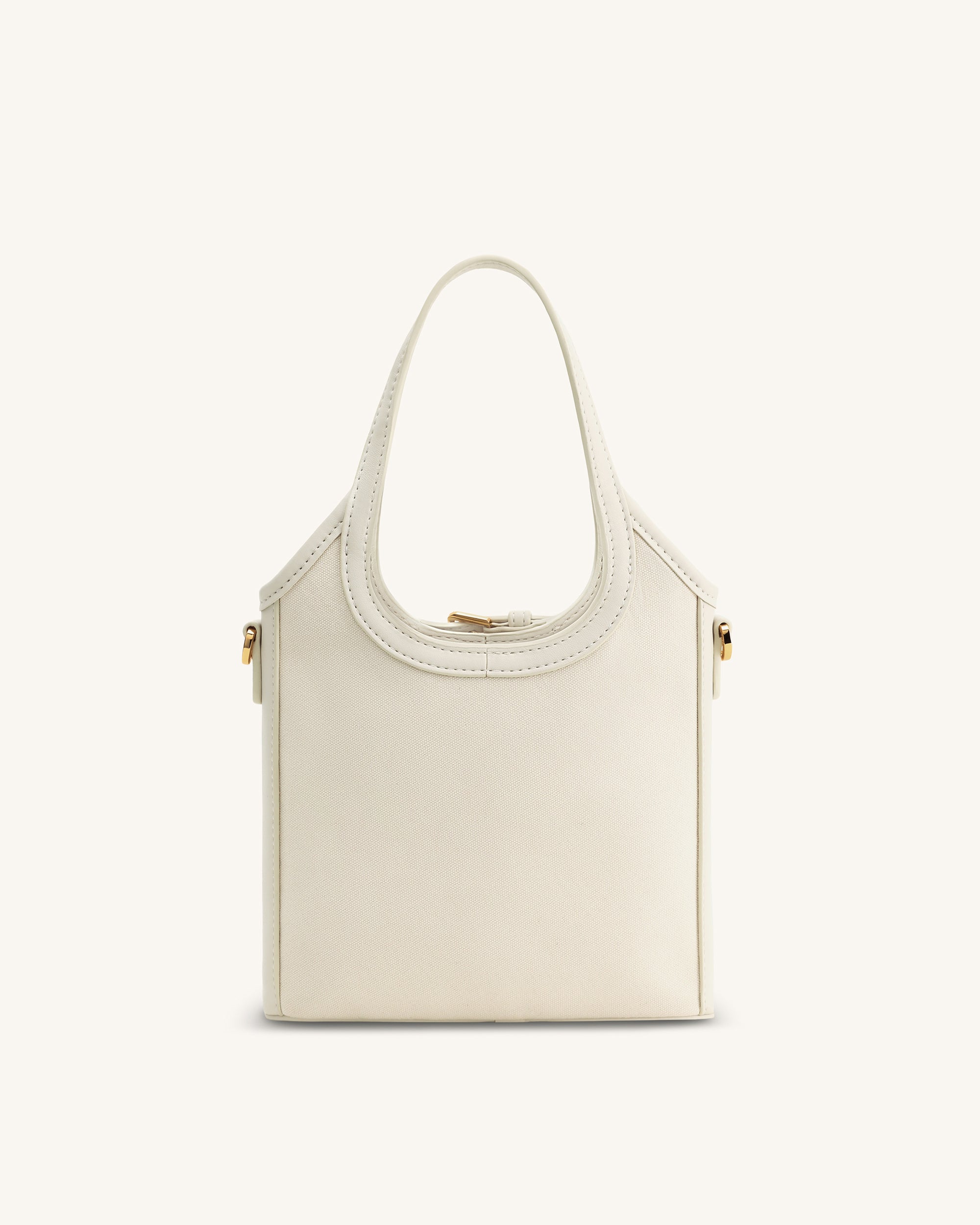 Brooke Mini Belted Embellished Orchid Beaded Top Handle Bag - Ivory