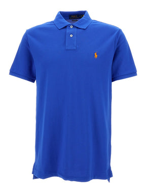 Polo ralph lauren "Regular Fit" Blue Polo Shirt with Pony Embroidery on the Front in Cotton Piquet Man