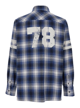 Golden goose Multicolor Shirt with Check Motif and Stripes on the Sleeves in Cotton Man