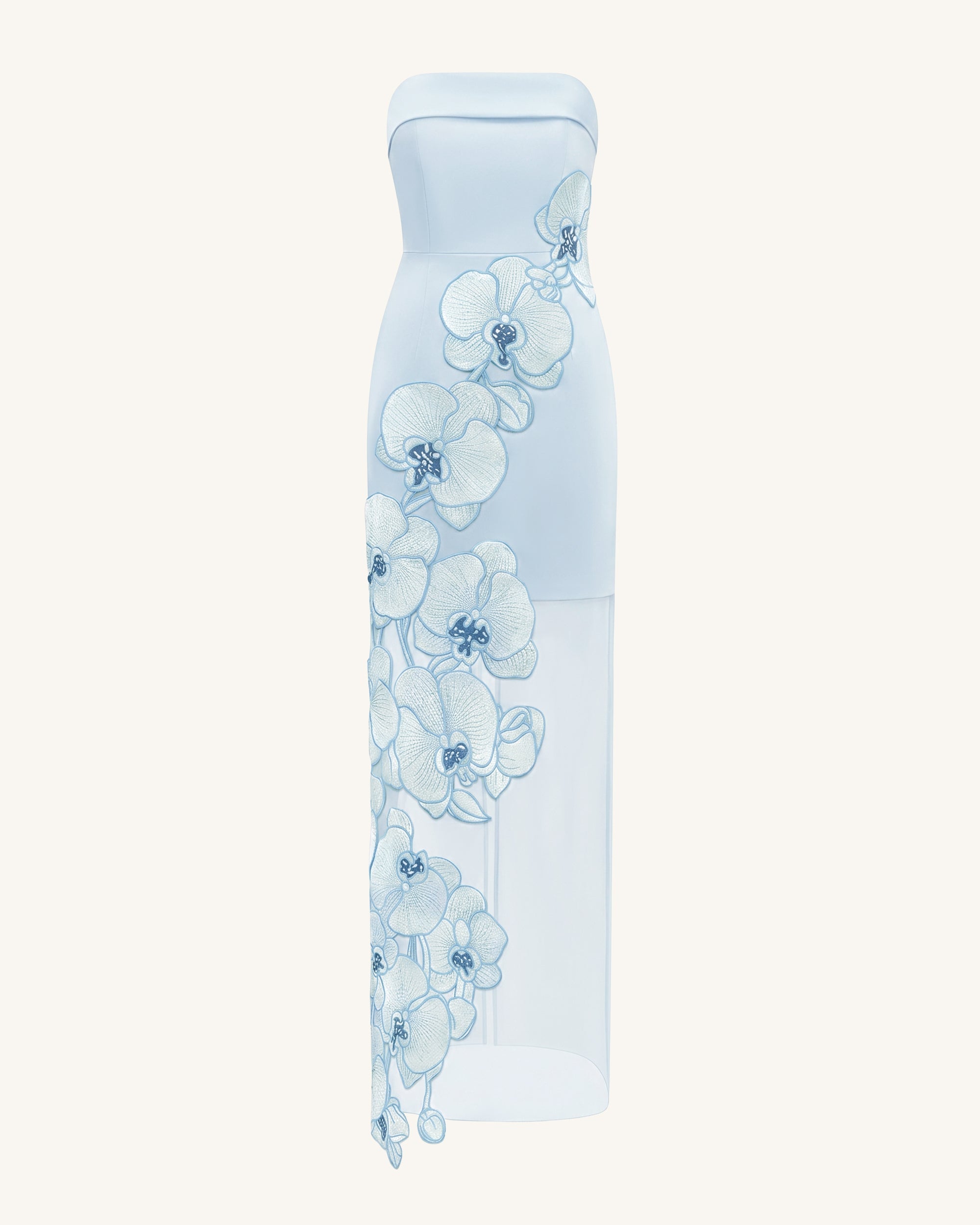 Orchid Embroidered Dress - Yellow