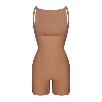 Skims Body Core Sculpt Back Smoothing Open Bust Mid Thigh Bodysuit