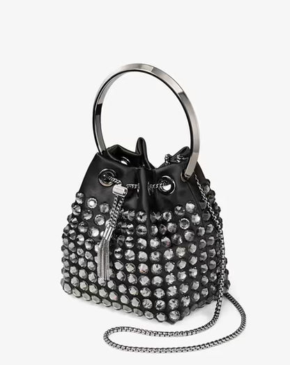 JIMMY CHOO Bon Bon Satin Crystal Bag