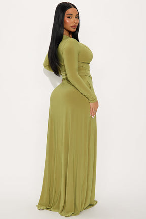 Blakely Belted Maxi Dress - Olive
