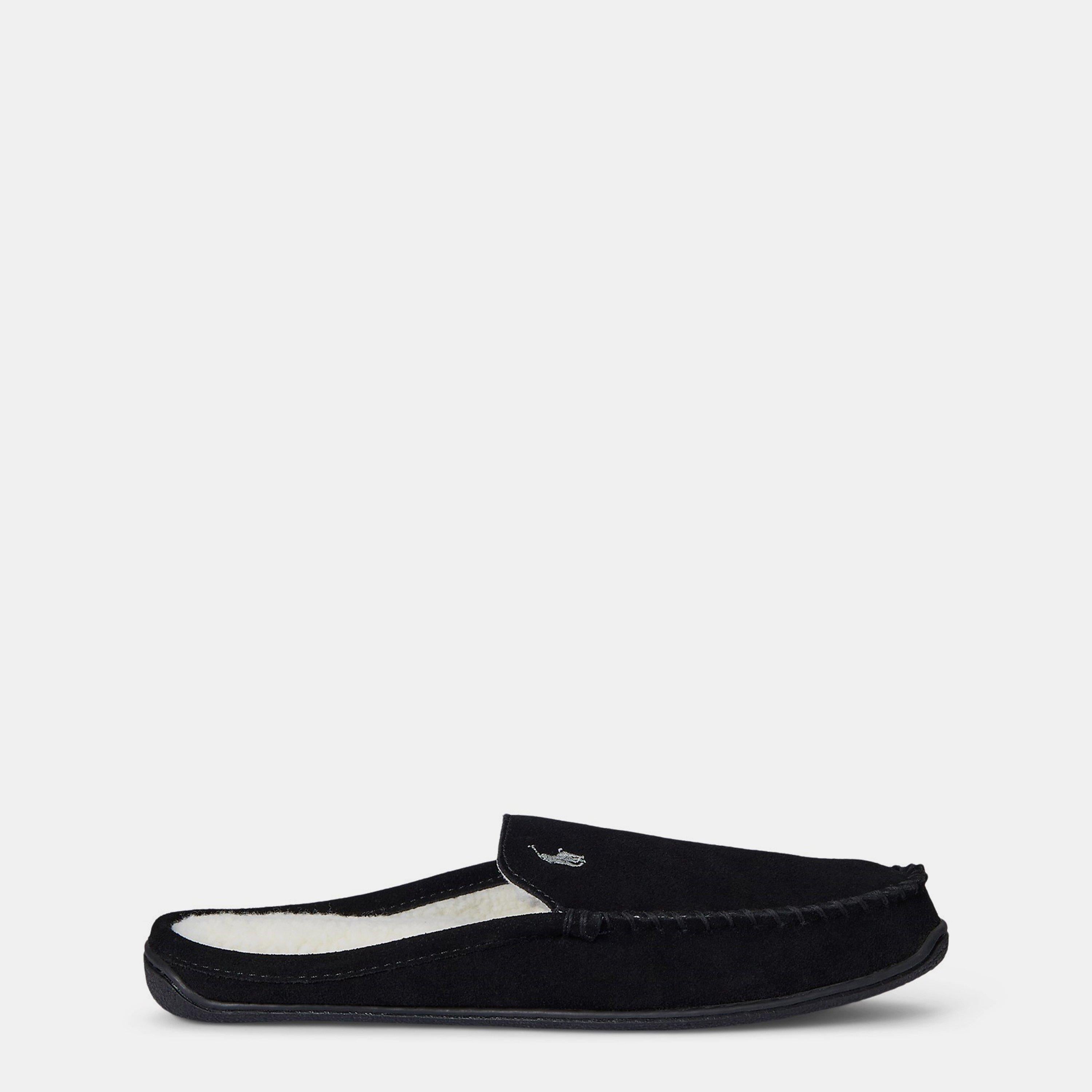 Suede Brenan Bear Logo Slippers